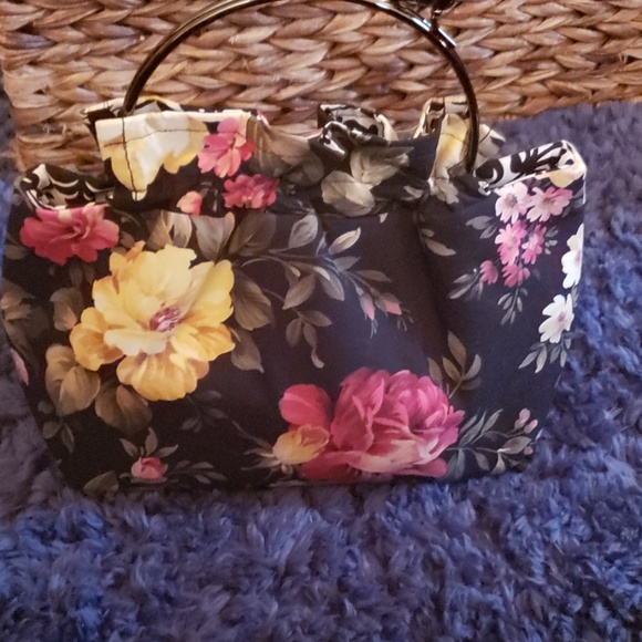 Black with Flowers Mini Bag - Picture 2 of 7
